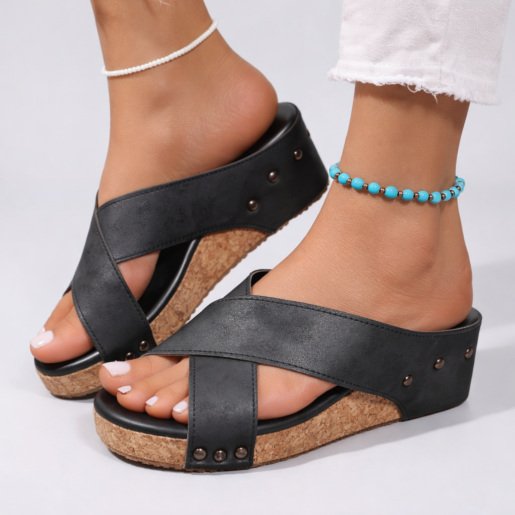 Avela Leather Platform Sandals