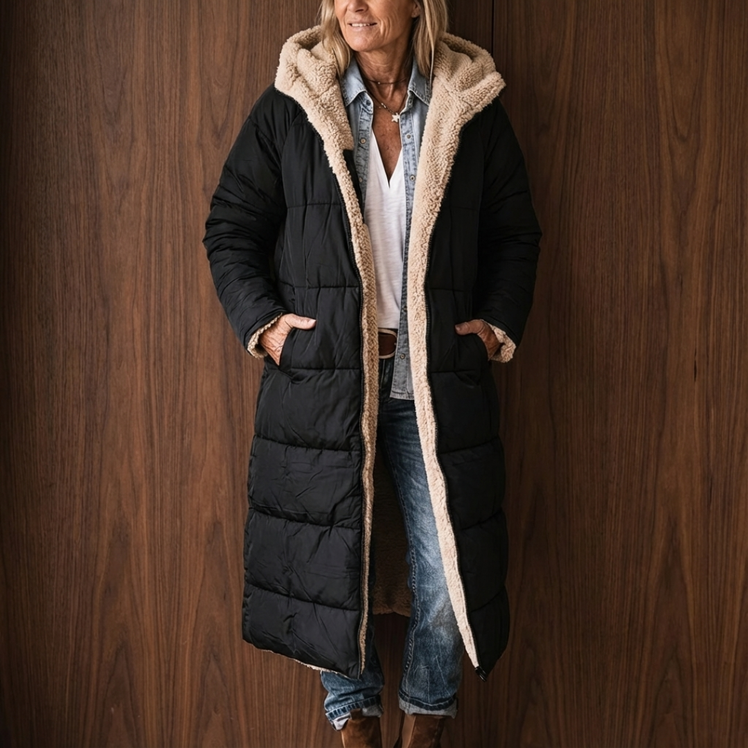 Amelia | Longline Sherpa Lined Winter Coat