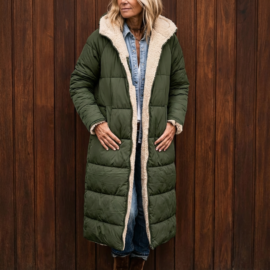 Amelia | Longline Sherpa Lined Winter Coat
