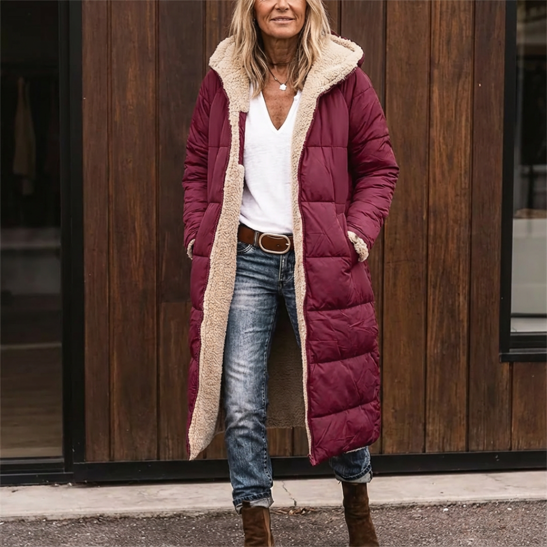 Amelia | Longline Sherpa Lined Winter Coat