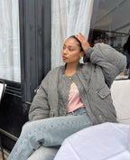 Ivy Manhattan | Ribbed Bomber Jacket