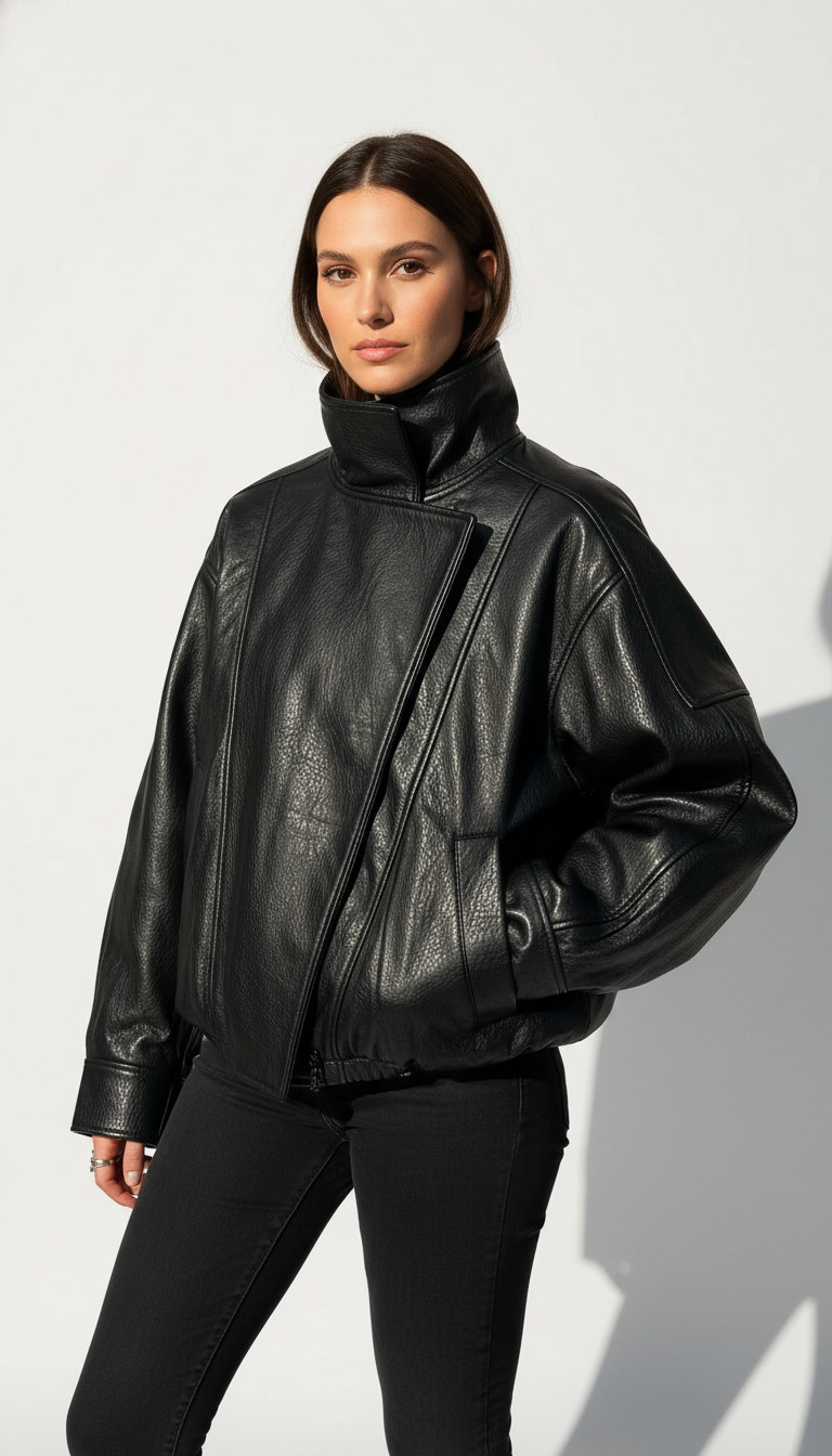 Mujer | Leather Bomber