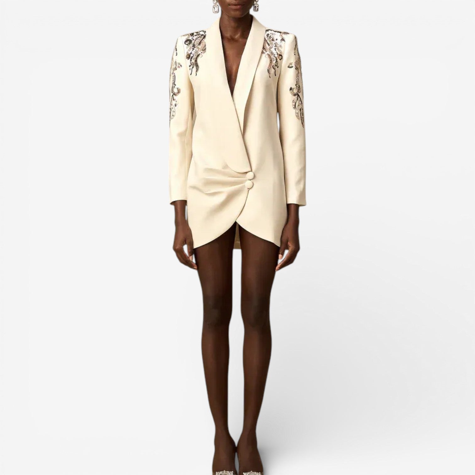 GIADA™ | ELEGANT EMBROIDERED BLAZER DRESS