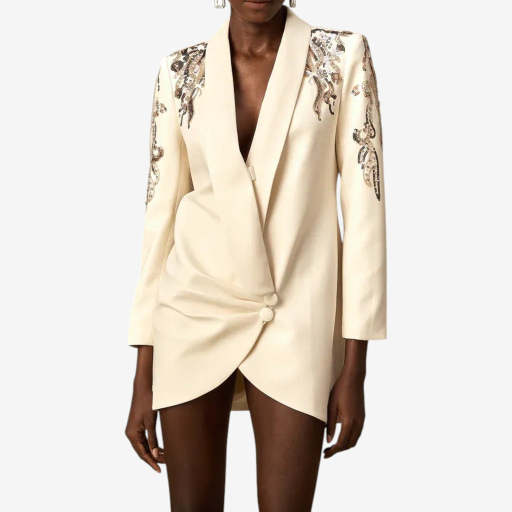 GIADA™ | ELEGANT EMBROIDERED BLAZER DRESS